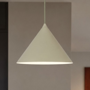 Lampada a sospensione cono 26 cm verde in metallo per cucina