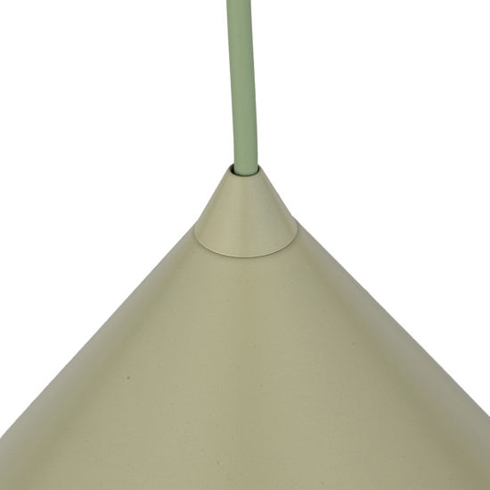 Lampada a sospensione cono 26 cm verde in metallo per cucina