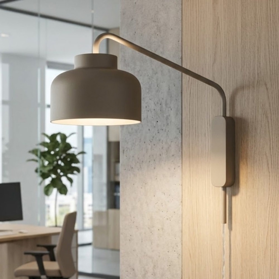 Applique lampada da parete moderna vivida bottone sabbia dimmerabile con telecomando