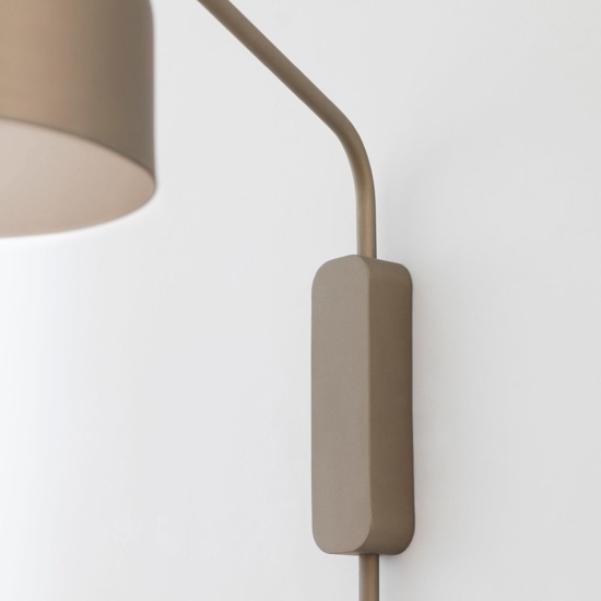 Applique lampada da parete moderna vivida bottone sabbia dimmerabile con telecomando