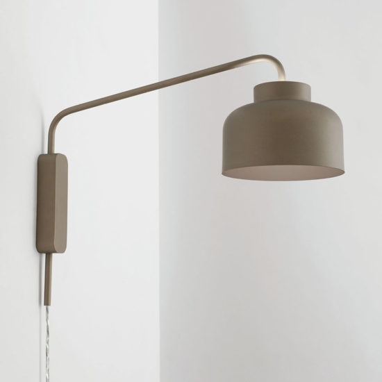 Applique lampada da parete moderna vivida bottone sabbia dimmerabile con telecomando