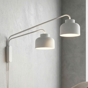 Vivida applique bottone a due luci bianca orientabile led dimmerabile con telecomando