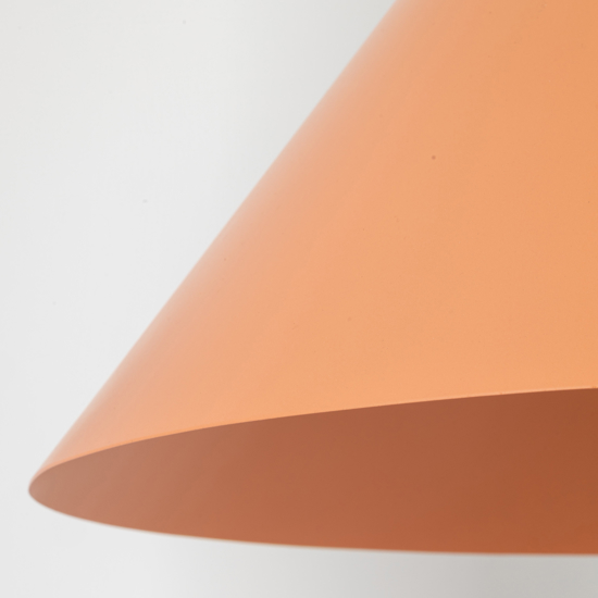 Lampadario cono per cucina 50 cm arancione in metallo