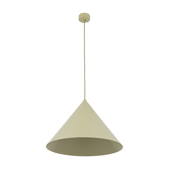 Lampadario cono verde 50 cm a sospensione di metallo per cucina moderna