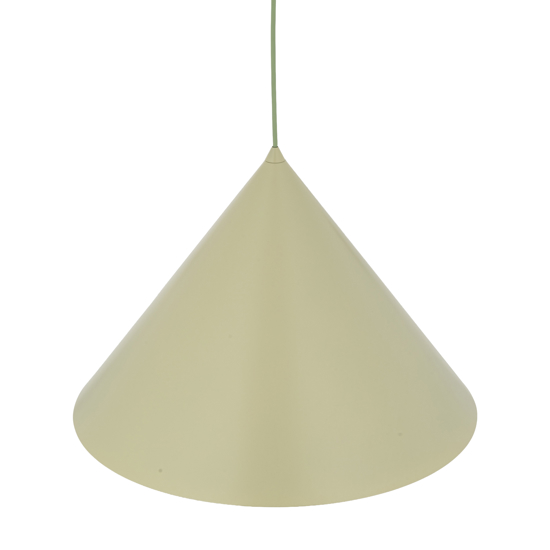Lampadario cono verde 50 cm a sospensione di metallo per cucina moderna
