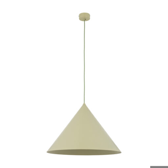 Lampadario cono verde 50 cm a sospensione di metallo per cucina moderna