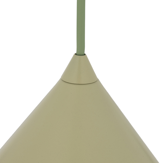 Lampadario cono verde 50 cm a sospensione di metallo per cucina moderna