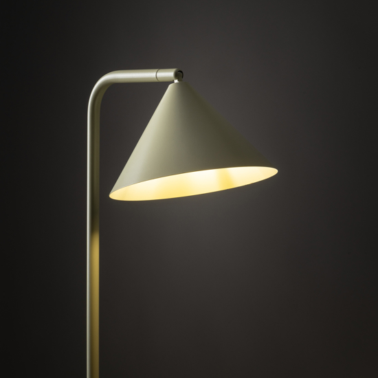 Piantana verde in metallo design minimal da lettura