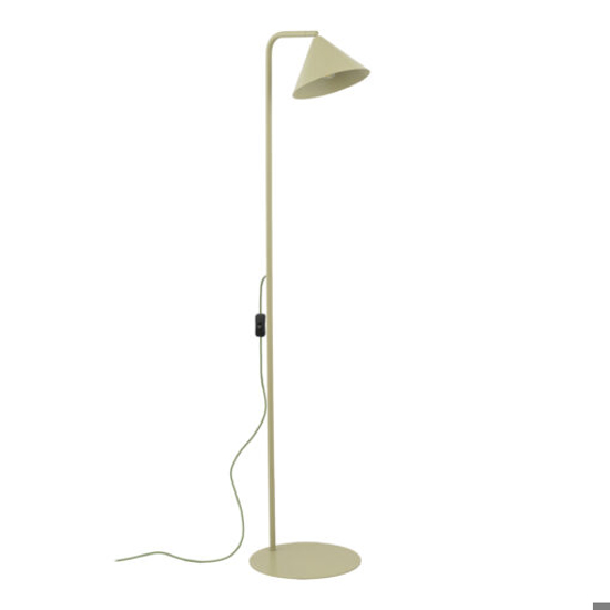 Piantana verde in metallo design minimal da lettura
