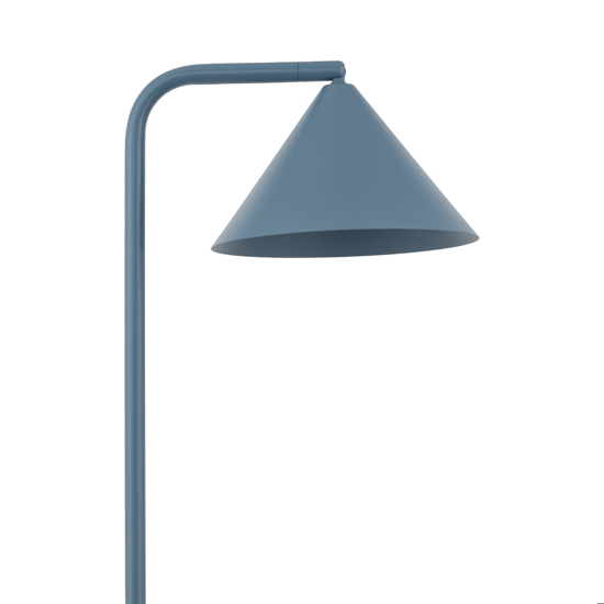 Piantana blu design minimal da lettura parabola orientabile