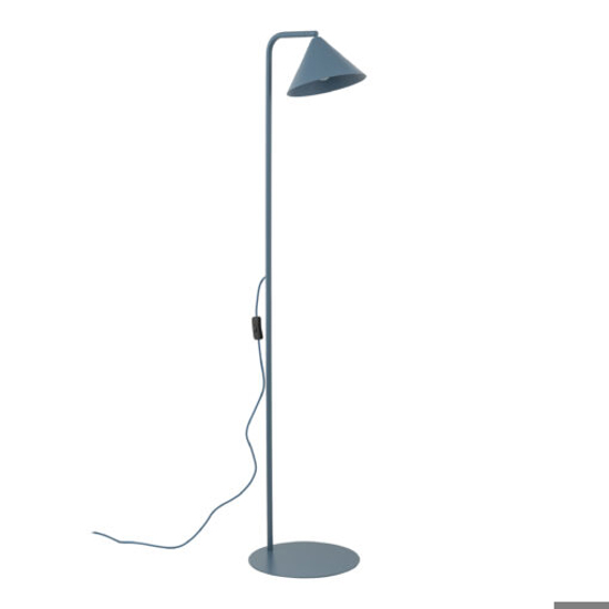 Piantana blu design minimal da lettura parabola orientabile
