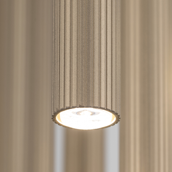 Lampadario sabbia cilindri rigati a sospensione per tavolo da soggiorno moderno