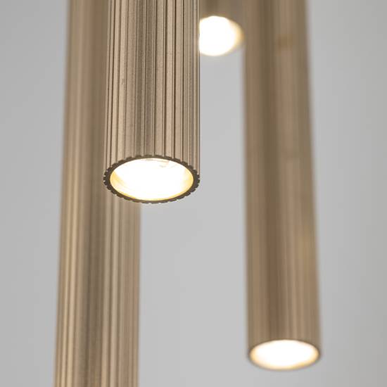 Lampadario sabbia cilindri rigati a sospensione per tavolo da soggiorno moderno