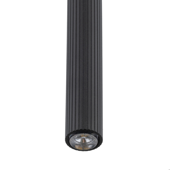 Lampada a sospensione cilindro nero rigato 75 cm