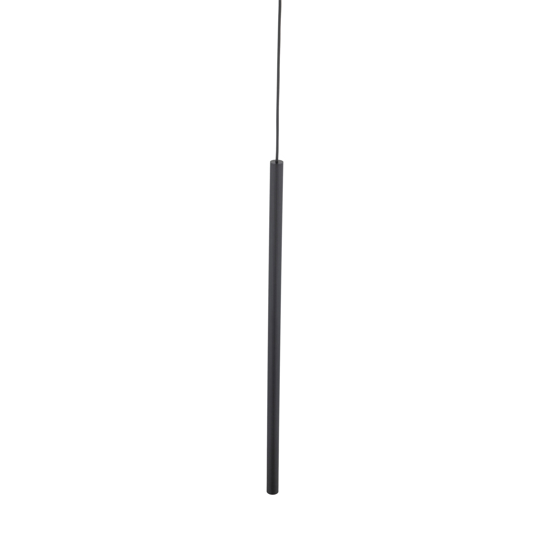 Lampada a sospensione cilindro nero rigato 75 cm