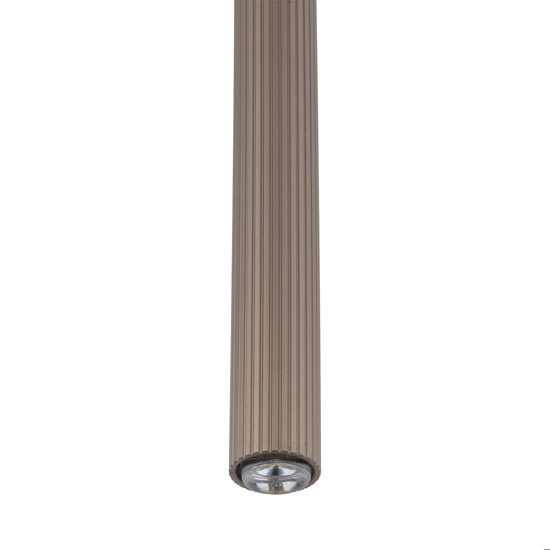 Lampada a sospensione cilindro rigato marrone 75 cm