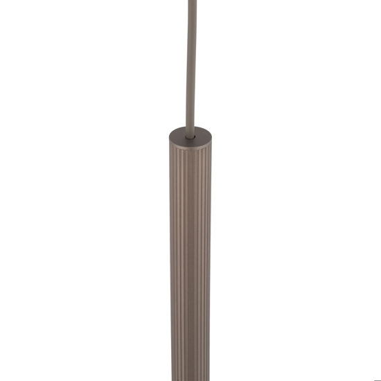 Lampada a sospensione cilindro rigato marrone 75 cm
