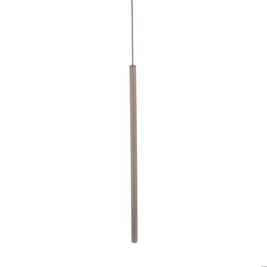 Lampada a sospensione cilindro rigato marrone 75 cm
