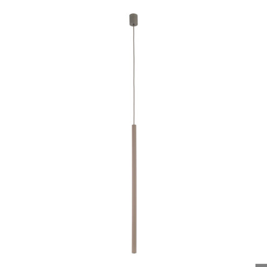 Lampada a sospensione cilindro rigato marrone 75 cm