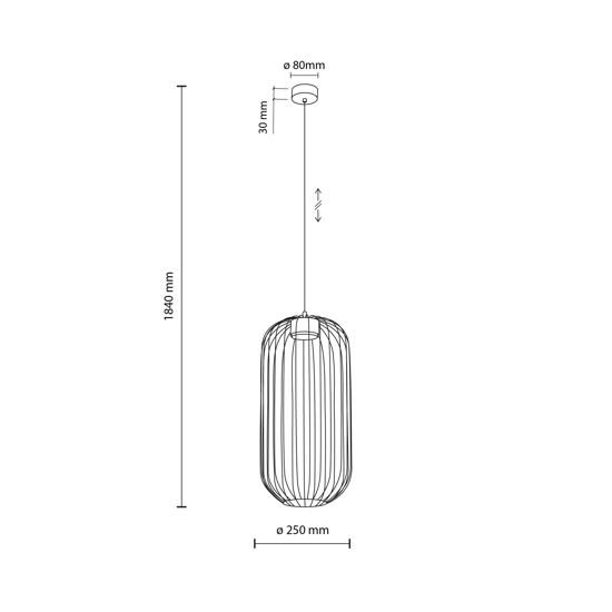 Lampadario a sospensione  nero gabbia di metallo design moderno