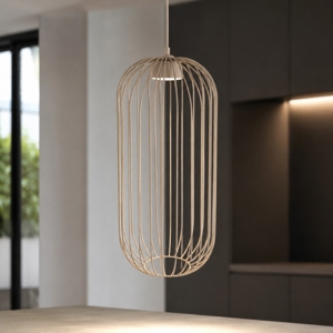 Lampada a sospensione gabbia di metallo sabbia design moderno