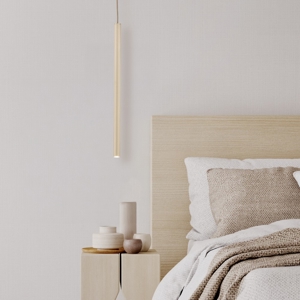 Lampada a sospensione sabbia cilindro 50 cm rigato in metallo moderno