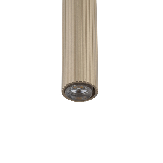 Lampada a sospensione sabbia cilindro 50 cm rigato in metallo moderno