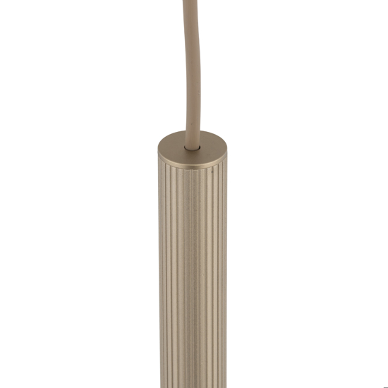 Lampada a sospensione sabbia cilindro 50 cm rigato in metallo moderno
