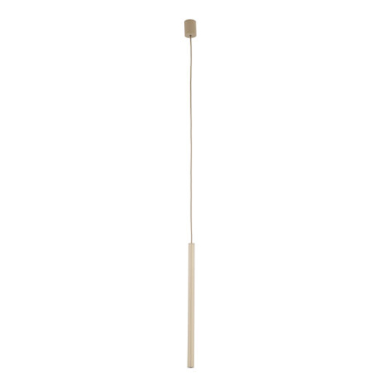Lampada a sospensione sabbia cilindro 50 cm rigato in metallo moderno