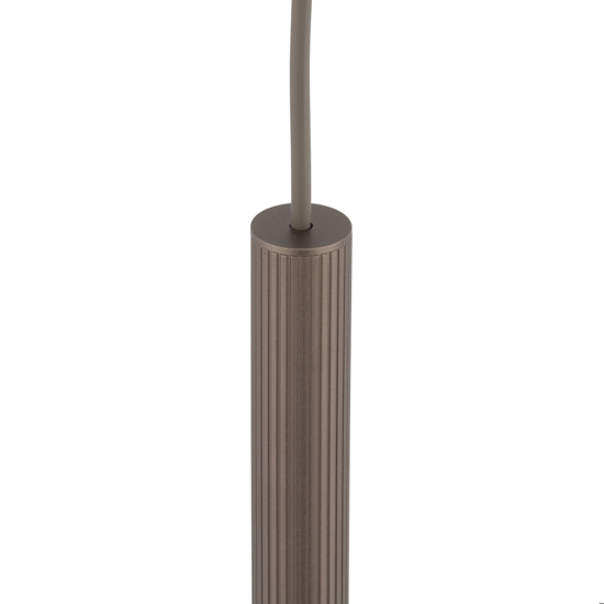 Lampada a sospensione 50 cm cilindro rigato marrone