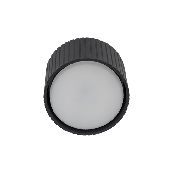 Faretto lampada da soffitto cilindro nero rigato gx53