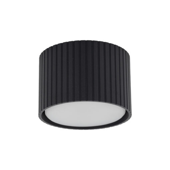 Faretto lampada da soffitto cilindro nero rigato gx53