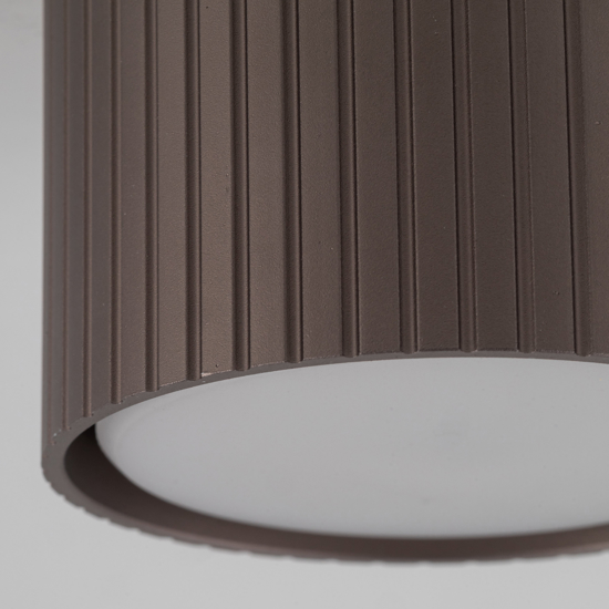 Faretto lampada da soffitto marrone cilindro rigato