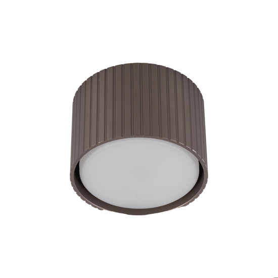 Faretto lampada da soffitto marrone cilindro rigato