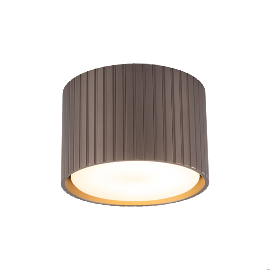 Faretto lampada da soffitto marrone cilindro rigato
