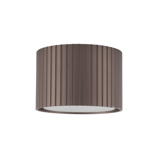 Faretto lampada da soffitto marrone cilindro rigato
