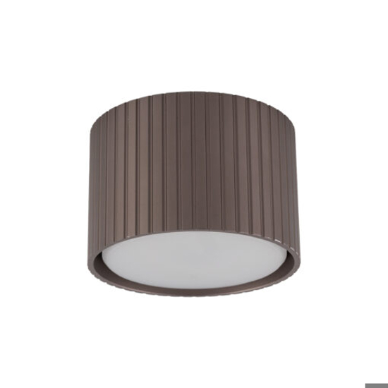 Faretto lampada da soffitto marrone cilindro rigato