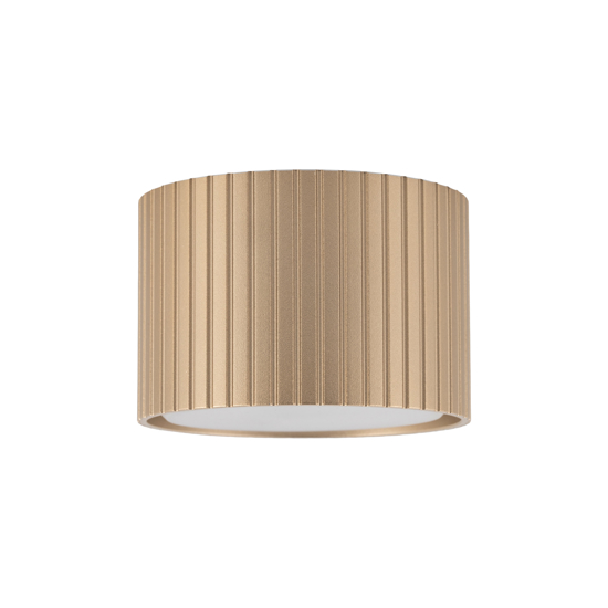 Faretto lampada da soffitto cilindro rigato champagne