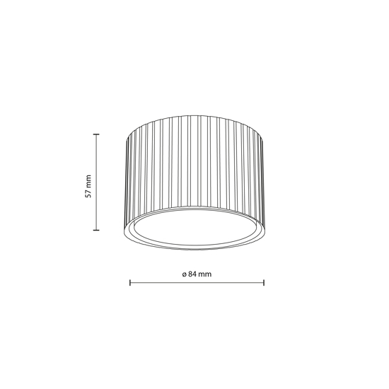 Faretto lampada da soffitto cilindro rigato champagne