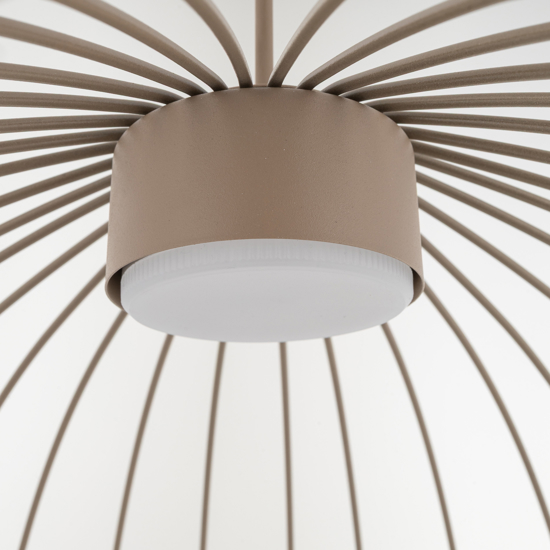 Lampadario gabbia di metallo sabbia a sospensione design moderno per soggiorno
