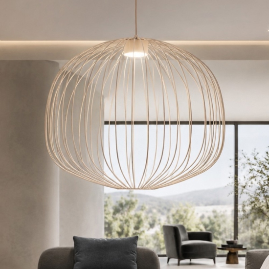 Lampadario gabbia di metallo sabbia design moderno per soggiorno