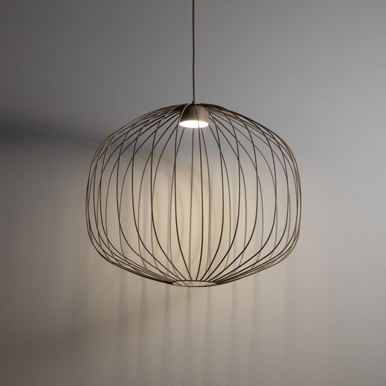 Lampadario gabbia di metallo sabbia design moderno per soggiorno