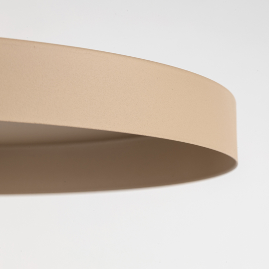 Lampada a sospensione disco 30 cm di metallo sabbia mattone