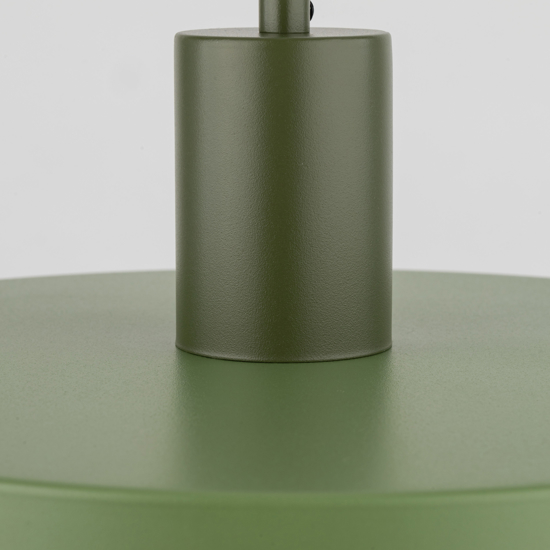 Lampada a sospensione 30 cm disco verde in metallo design moderna