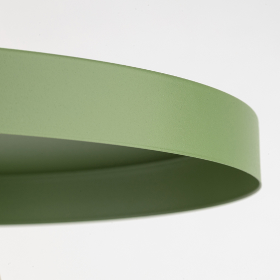 Lampada a sospensione 30 cm disco verde in metallo design moderna