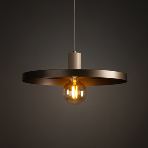 Lampadario piatto 40 cm sabbia marrone per tavolo da pranzo