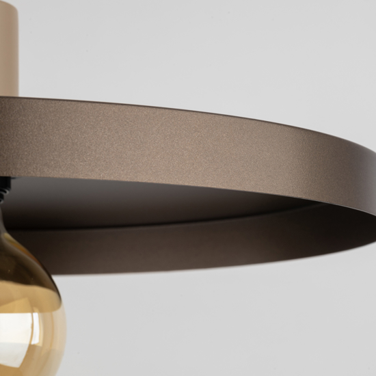 Lampadario piatto 40 cm sabbia marrone per tavolo da pranzo