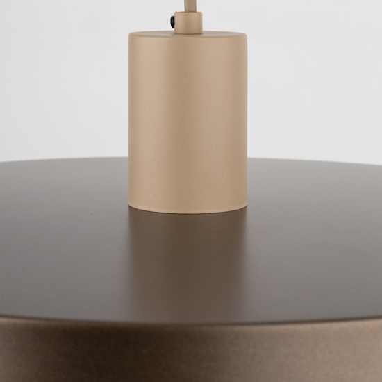 Lampadario piatto 40 cm sabbia marrone per tavolo da pranzo