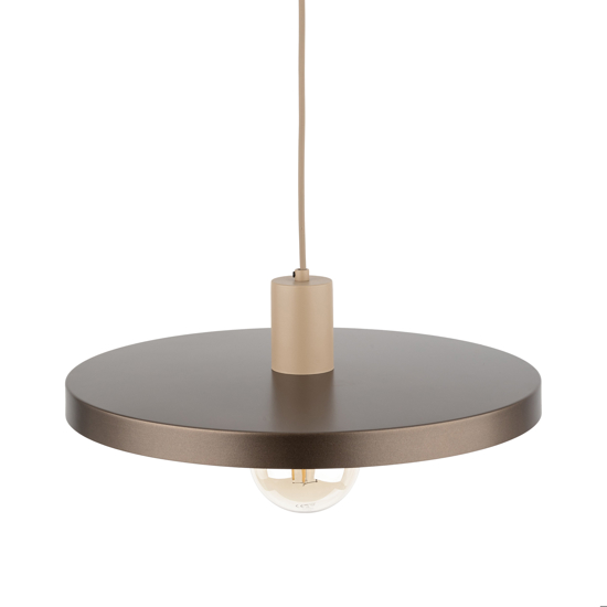 Lampadario piatto 40 cm sabbia marrone per tavolo da pranzo
