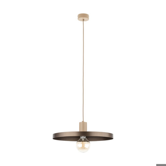 Lampadario piatto 40 cm sabbia marrone per tavolo da pranzo